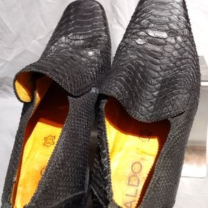 Aldo men's black snakeskin size 9.5
